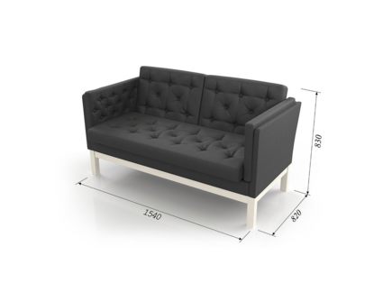 Диван Арско Айверс М двухместный черный