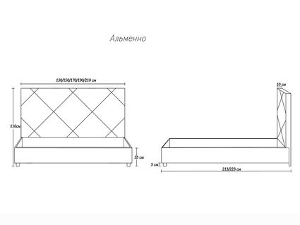 Кровать Димакс Альменно Агат 140х200