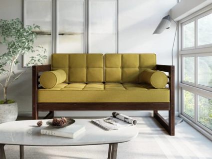 Диван Арско Сега Мини двухместный горчичный