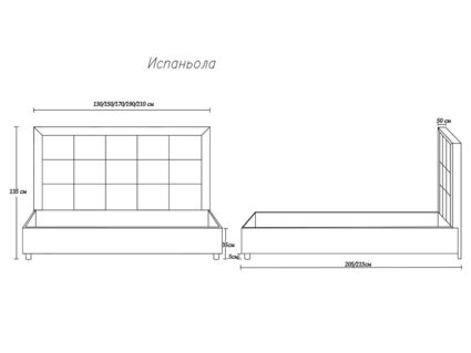 Кровать Димакс Испаньола Шоколад с подъемным механизмом 200х200
