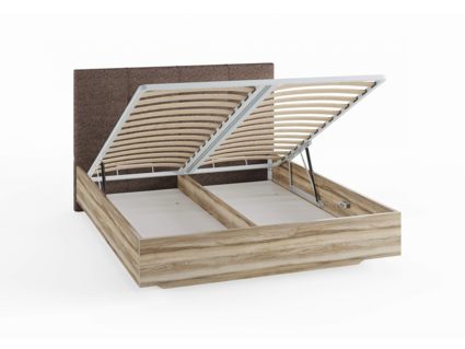 Кровать Сонум Victoria Ясмунд + Кашемир Бежевый (с подъемным механизмом) 120х190