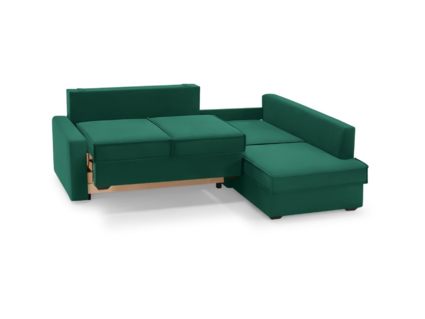 Диван Фиеста Мебель Колфилд угловой (малый) велюр Vivaldi 11 темно-зеленый