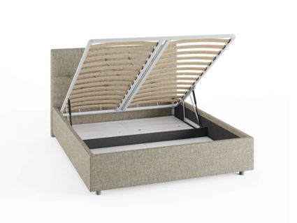 Кровать Сонум Bari Рогожка Пепельный (с подъемным механизмом) 180х200