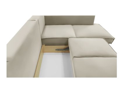 Диван Фиеста Мебель Колфилд угловой (малый) велюр Vivaldi 04 кремовый Длина 236 см