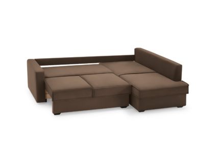 Диван Фиеста Мебель Колфилд угловой (малый) велюр Vivaldi 23 коричневый