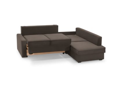 Диван Фиеста Мебель Колфилд угловой (малый) велюр Vivaldi 25 темно-коричневый