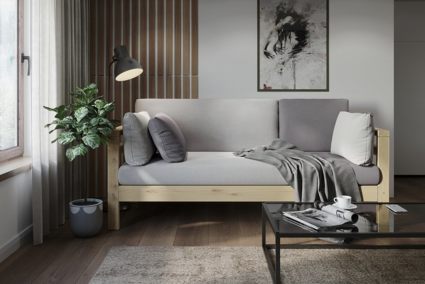 Диван Арско Домино трехместный серый