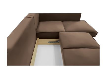 Диван Фиеста Мебель Колфилд угловой (малый) велюр Vivaldi 23 коричневый