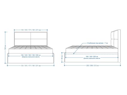 Кровать Lonax Марселла велюр Dolly-1 200х195