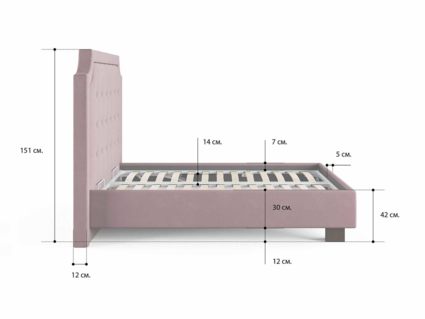 Кровать Сонум Elysium Кашемир Бежевый (с подъемным механизмом) 180х190